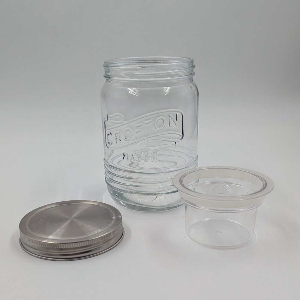 ALDI Original Crofton Glass Prep & Go Mason Jar Salad Kit - Used Like New - Picture 3 of 5